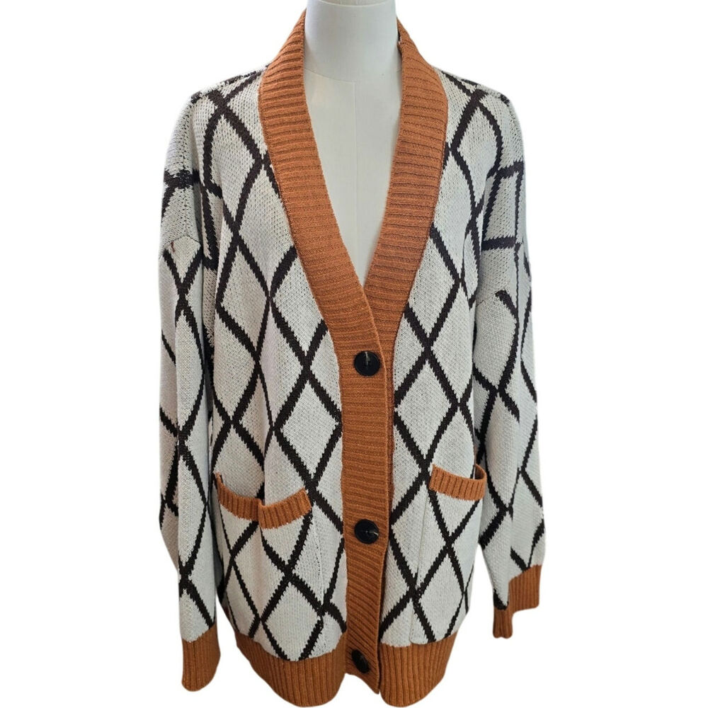 Women's Oversized Cardigan Sweater Sz Onesize.